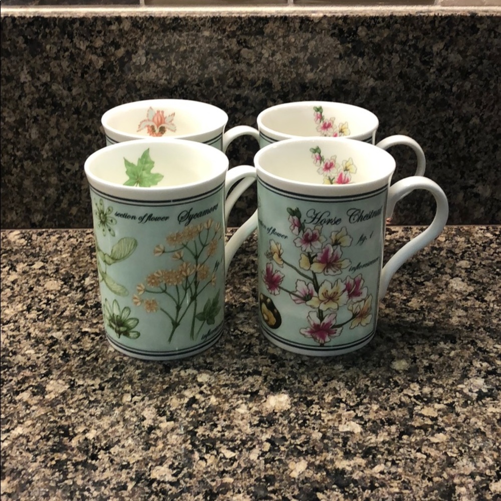 Crown Trent Fine Bone China Tea Cups set of 4 - Picture 1 of 6